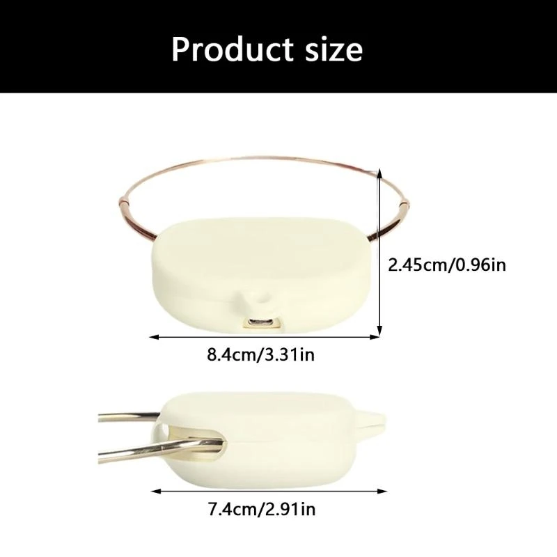 L4MD flexibele siliconenbeschermer behuizing voor clip draadloze hoofdtelefoon schokbestendige hoes krasbestendige mouw gebruik