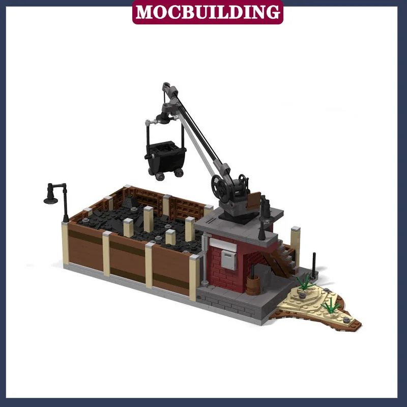 MOC City Building Train Coaling Plant Model Building Block Chemical Plant Assembly Collection Series Toy Gifts