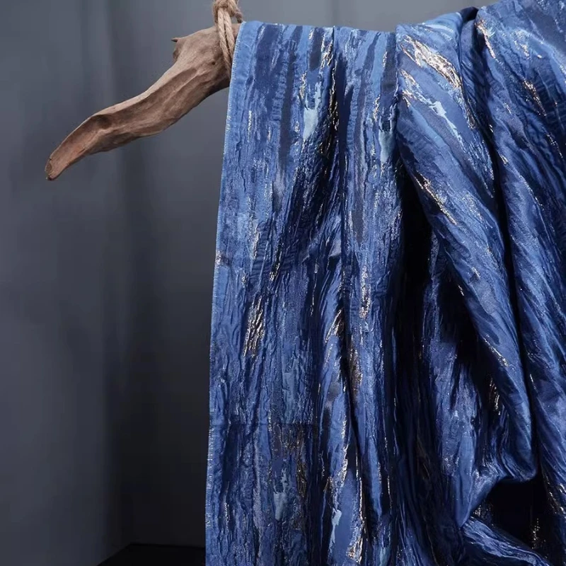 Oil Painting Texture Jacquard Curtains Fabric Handmade Creative Vintage Shiny Coat Pants Skirt Designer Textile Crafts Materials
