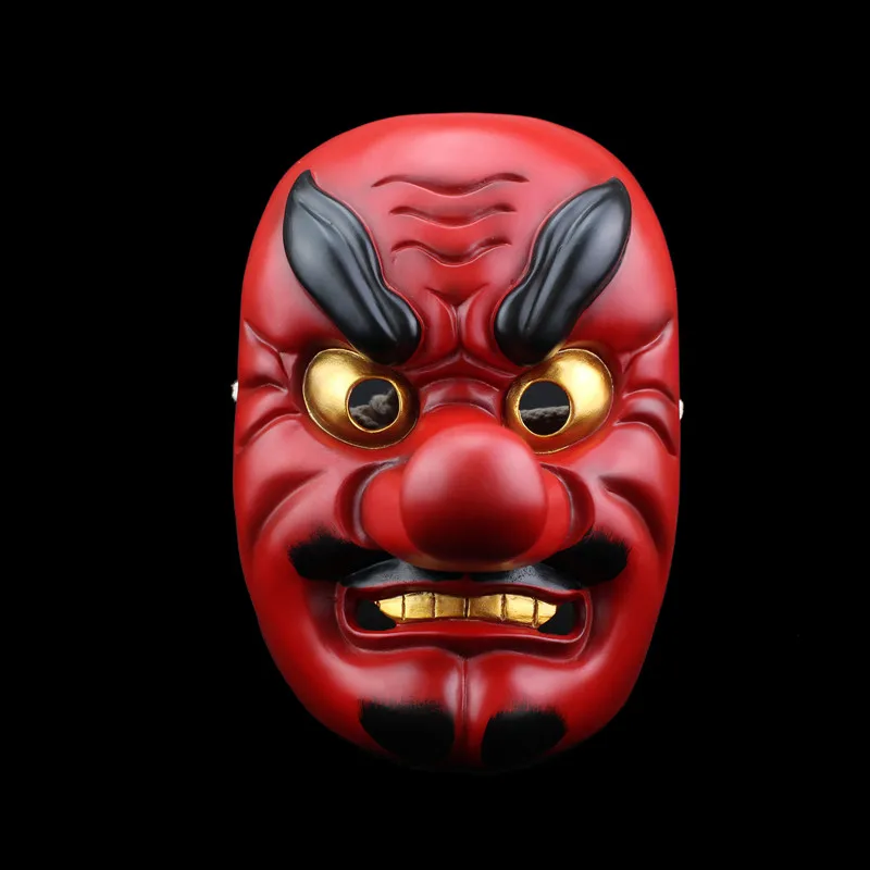 

Halloween Japanese Nengju Tengu Prajna Dress up Tattoo Hot Pot Shop COS Samurai Green Fish Head Resin Mask