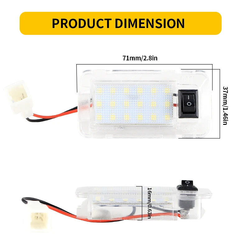 1PC White Full LED Trunk Cargo Area Light Assembly For Lexus CT200h NX200t NX300h 2016-2017 RX350 RX450h 2016-2019 81250-48010