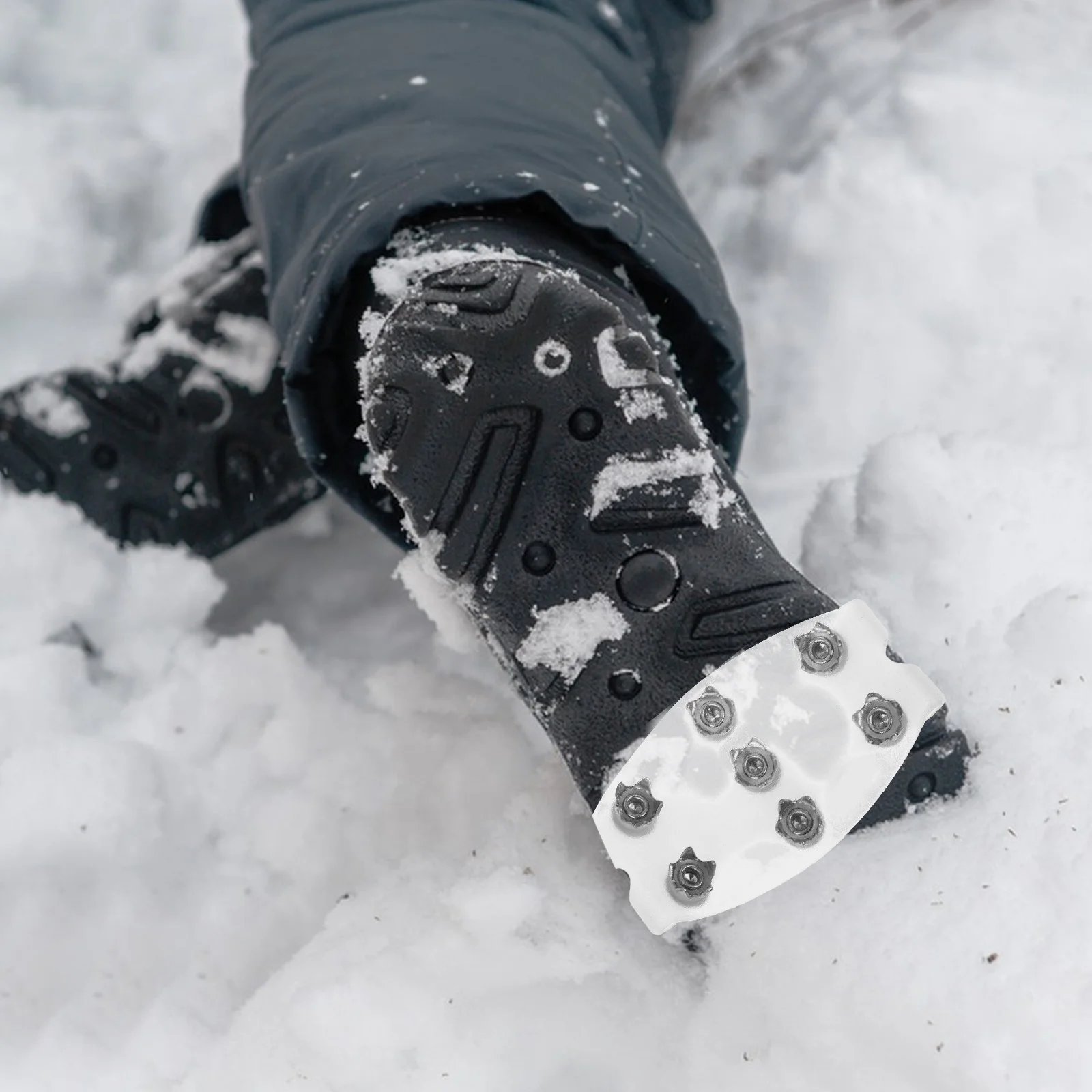 

2Pairs Shoe Ice Cleats Non-Slip Traction Spikes Anti-Skid Snow Crampons for Hiking Ice Cleats