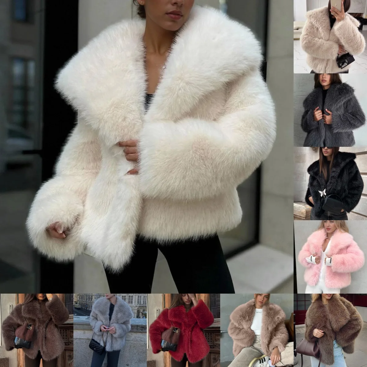 

Women's ort Fur Jaet Fake Fur Vest Autumn Winter New Sle China Made Loose Fit Regular Thiened Fur Skin Coat