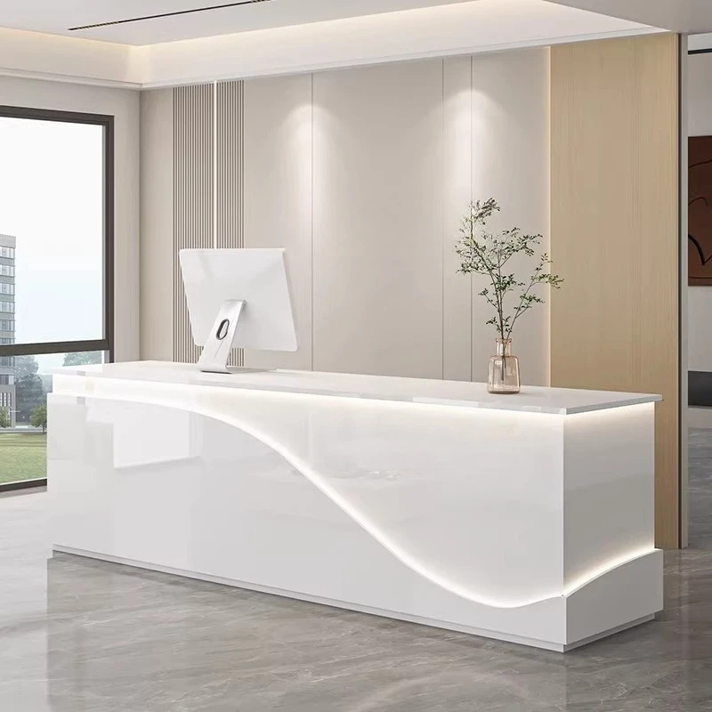 Beauty Luxury Reception Desks Modern Unique Company Simple Reception Desks Aesthetic Design Comptoire Accueil Trendy Furniture