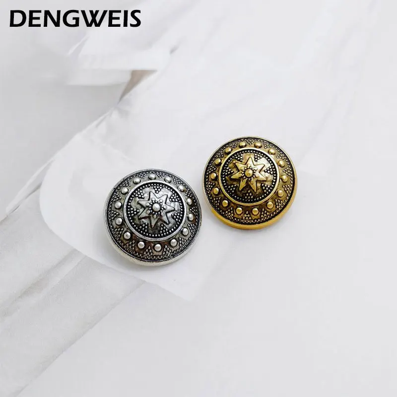 15/18/23mm Luxus Runde Metall Tasten Von Kleidung Frauen Strickjacke Nähen Zubehör Großhandel DIY Tasten Handgemachte handwerk Liefert – Detail 6