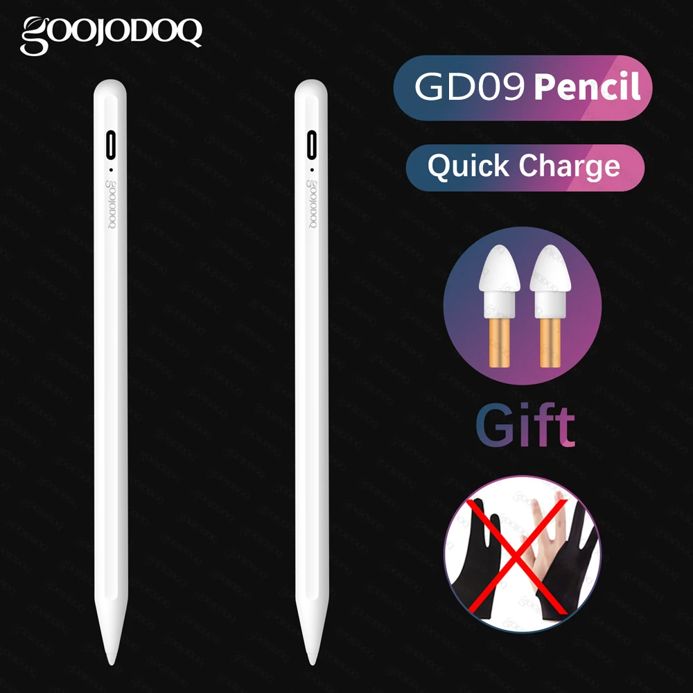 GOOJODOQ for iPad Pencil Apple Pencil 2 1 애플펜슬 Stylus Pen with Palm Rejection for iPad Pro 11 2020 12.9 10.2 Air 3 2019 2018