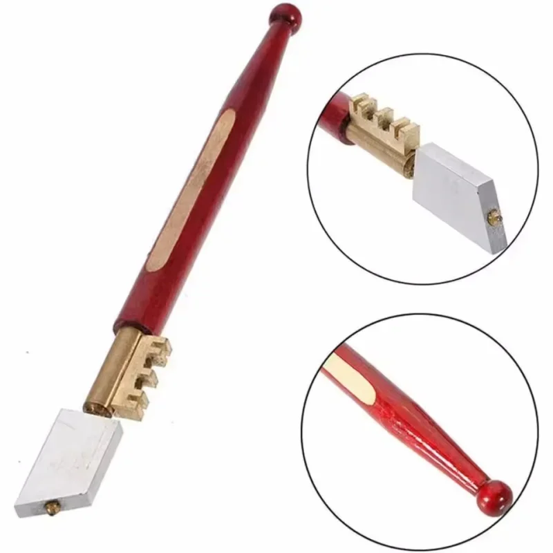 1PC 17mm Single Diamond Glass Cutter Portable Sharp Hard Alloy Hand Tool For Glass Tile Mirror Repair Cutting
