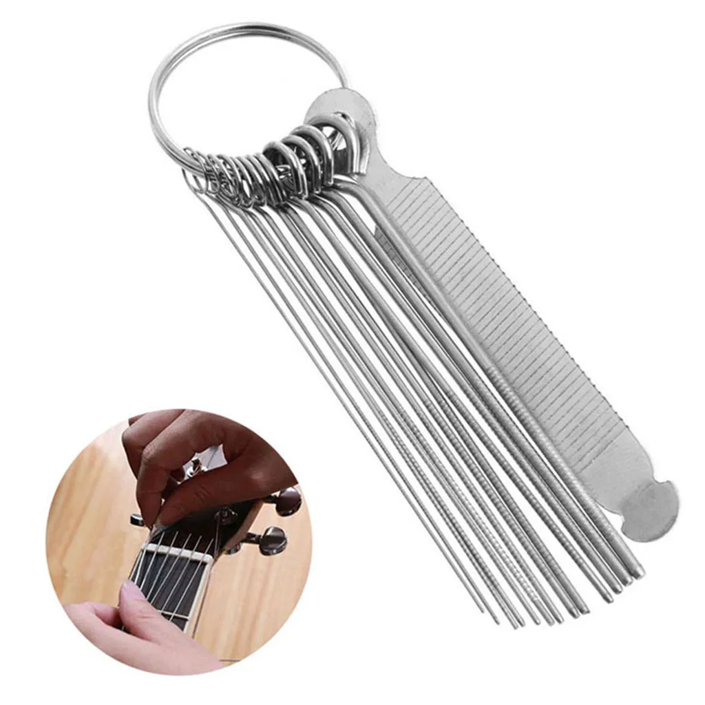 Guitar File Alloy Filing Set Precision Slot Nut File Kit Luthier Guitar Tools for Guitar Nut Repair
