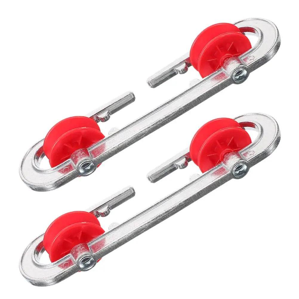 

2Pcs Clothesline Separator Spreader Pulley Laundry Accessories Aluminum Metal Wire Rope Divider Reusable