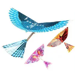 Creative Children Science Toy Planes Aircraft Model Toy Ornithopter Birds Toys Handmade DIY Rubber Band Power