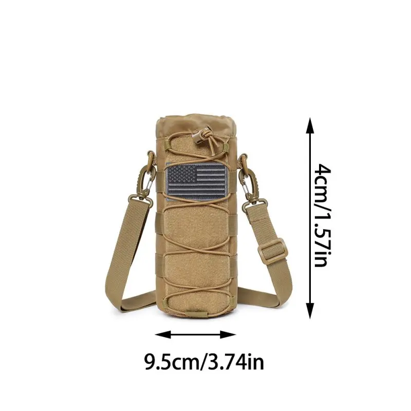 Tactical Molle Water Bottle Bag Pouch Holder Outdoor Camping Hiking Fishing Hunting Water Bottle Kettle Carrier