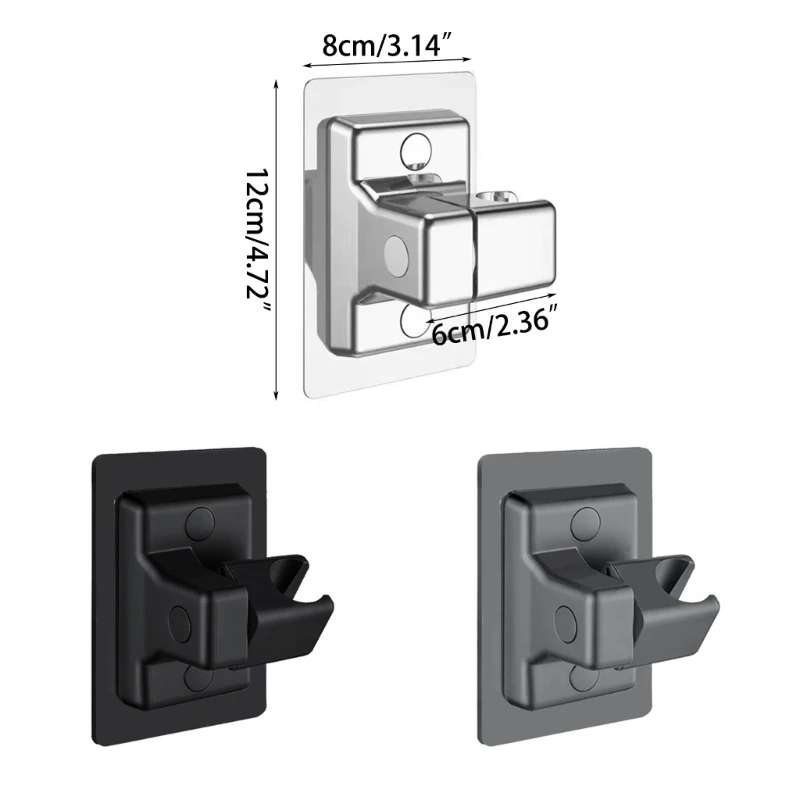 Wall Mounted Shower Rack Self-adhesive Holder-Handheld Bracket Bathroom Support Dropship