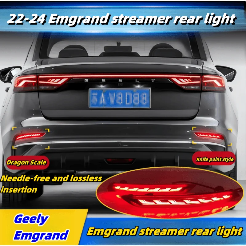 

Applicable to 22-23 for Geely Emgrand rear bumper light Proton S70 modified LED pilot light brake light turn signal