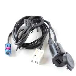Biurlink RD43 RD45 Stereo USB AUX Audio Cable Adapter for Peugeot 307 407 308 408 508 3008 Citroen C4 Sega DS