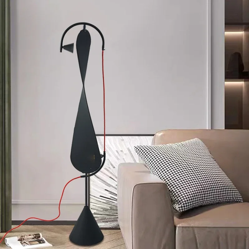 New Modern Floor Lamp With High End Design Bedroom Headboard Creative Art Iron And Fabric Floor Lamp Creating An Atmosphere