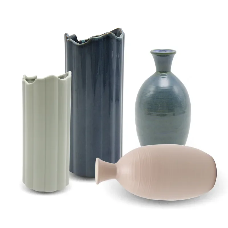 Wholesale European Ceramic Vase Simple Elegant Porcelain Home Decoration Custom Sample ODM Service Available