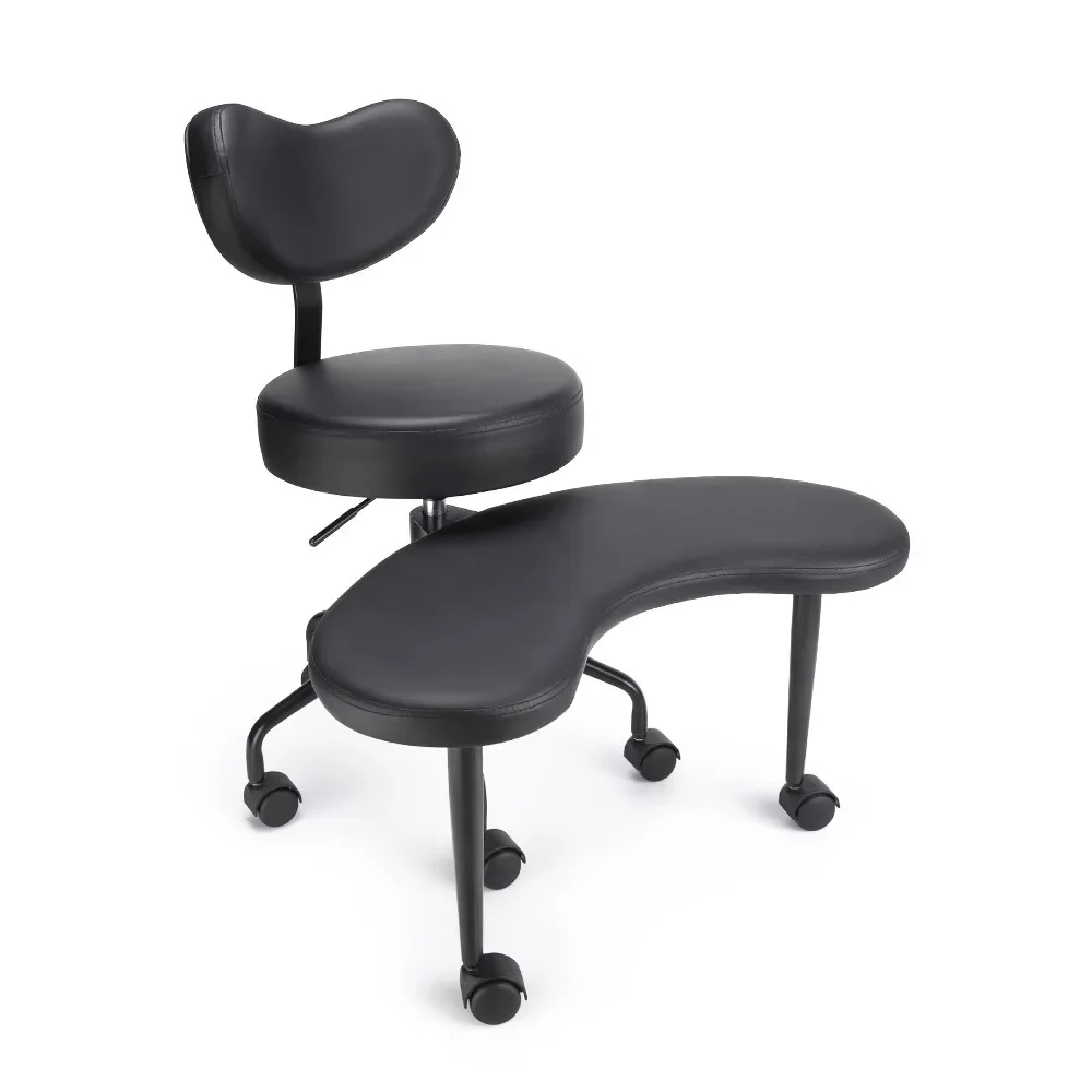 Portable Wheel Backrest Dining Chairs Set Removable Yoga Stool Multifunctional Round Footrest Modern Office Living Room Stools