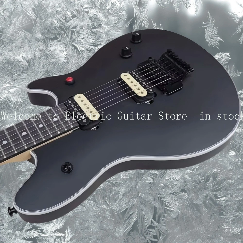 Musician Double Shake Electric Guitar Black High Quality Factory peach blossom heart body, human ERP, in stock, fast #ASP654286