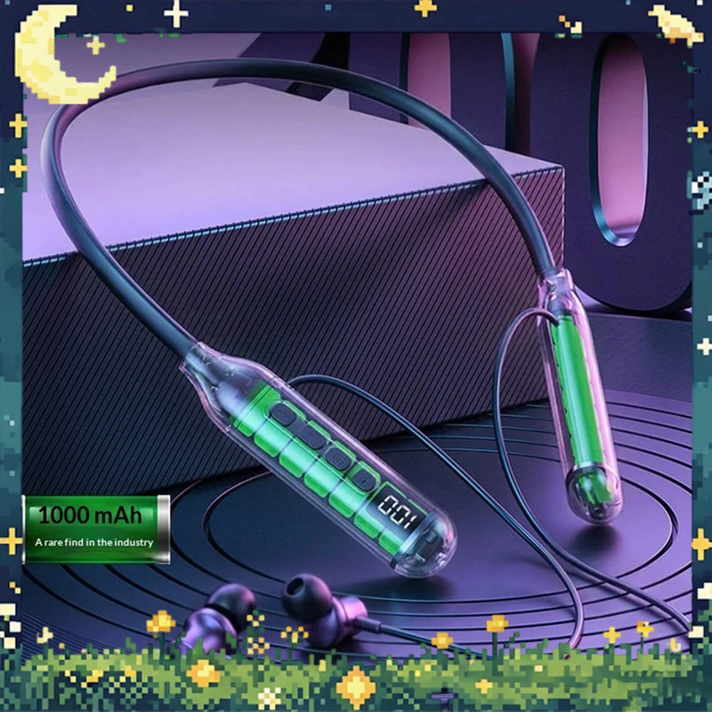 Senhomtog AFM07 Wireless Bluetooth Neckband Earphones Long Playback Stereo In Ear Headset For Sport Running