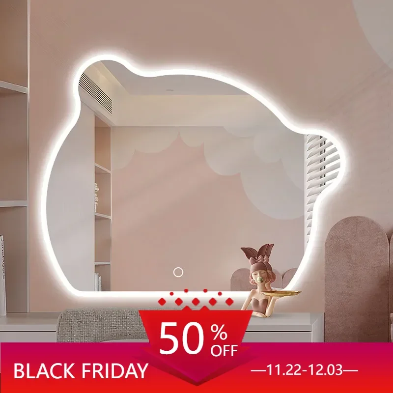 Magnifying Ornament Mirror Jumpsuit Cute Bathroom Light Led Mirror Dress Women Hanging Espejos Con Luces Decoracion Habitacion