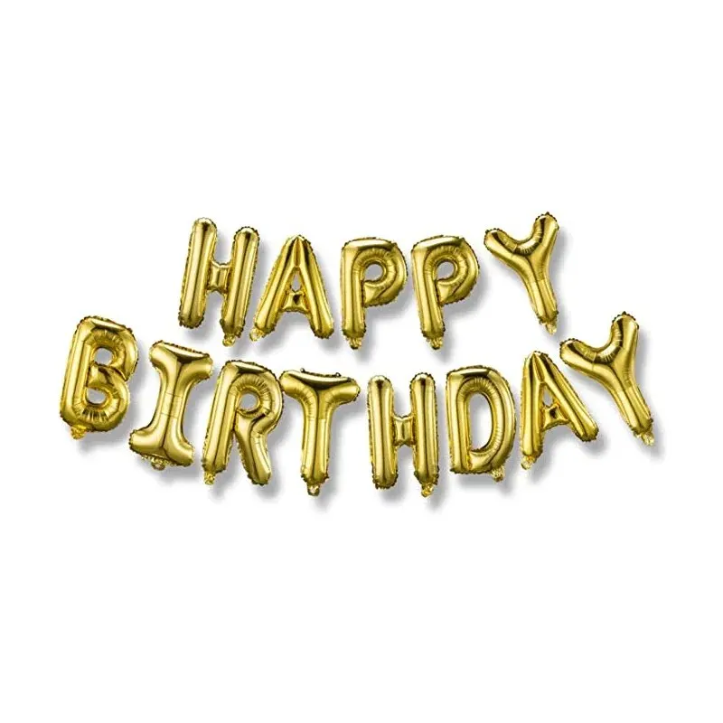 16inch Birthday Balloons Decoration Rose Gold Foil Letter Balloon Set Happy Birthday Globos Kids Party Banner Supplies image 2