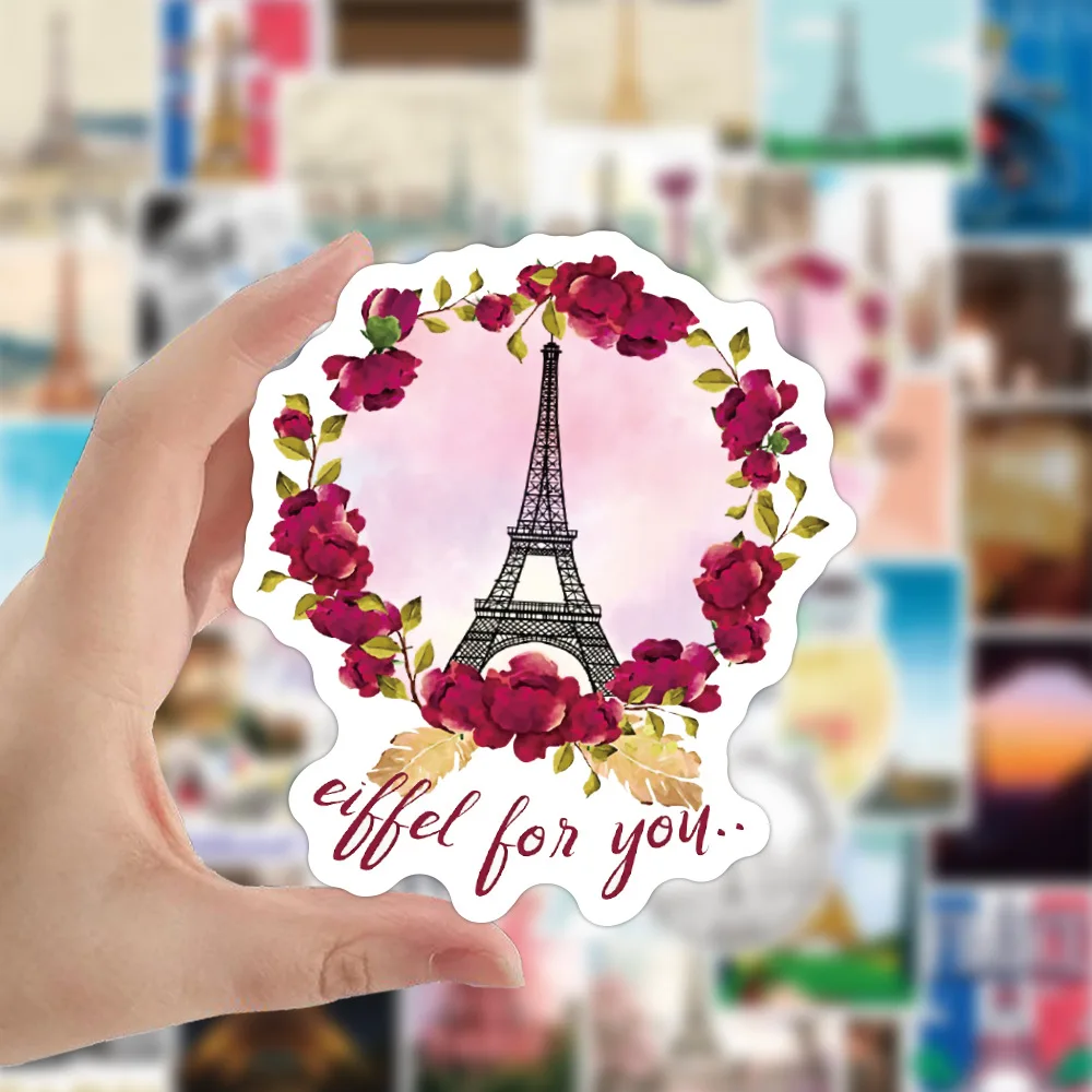 10/30/50pcs Paris Charming Landscape Travelling Style London Stickers Aesthetic Decorative Decal DIY Suitcase Phone Notebook Toy