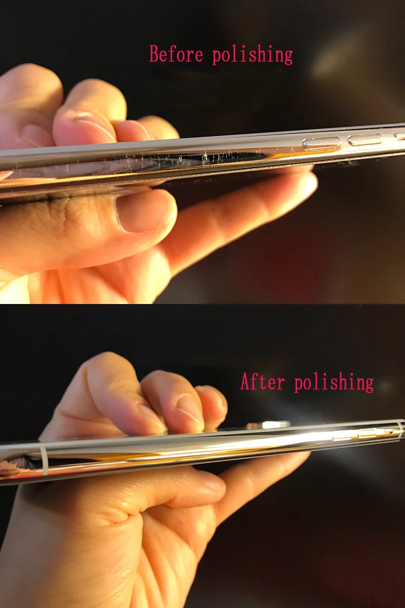 La pasta lucidante per telaio del telefono cellulare MILE può rimuovere piccoli graffi sulla cornice argentata dell'iPhone X Xs Max e ripara la bellezza