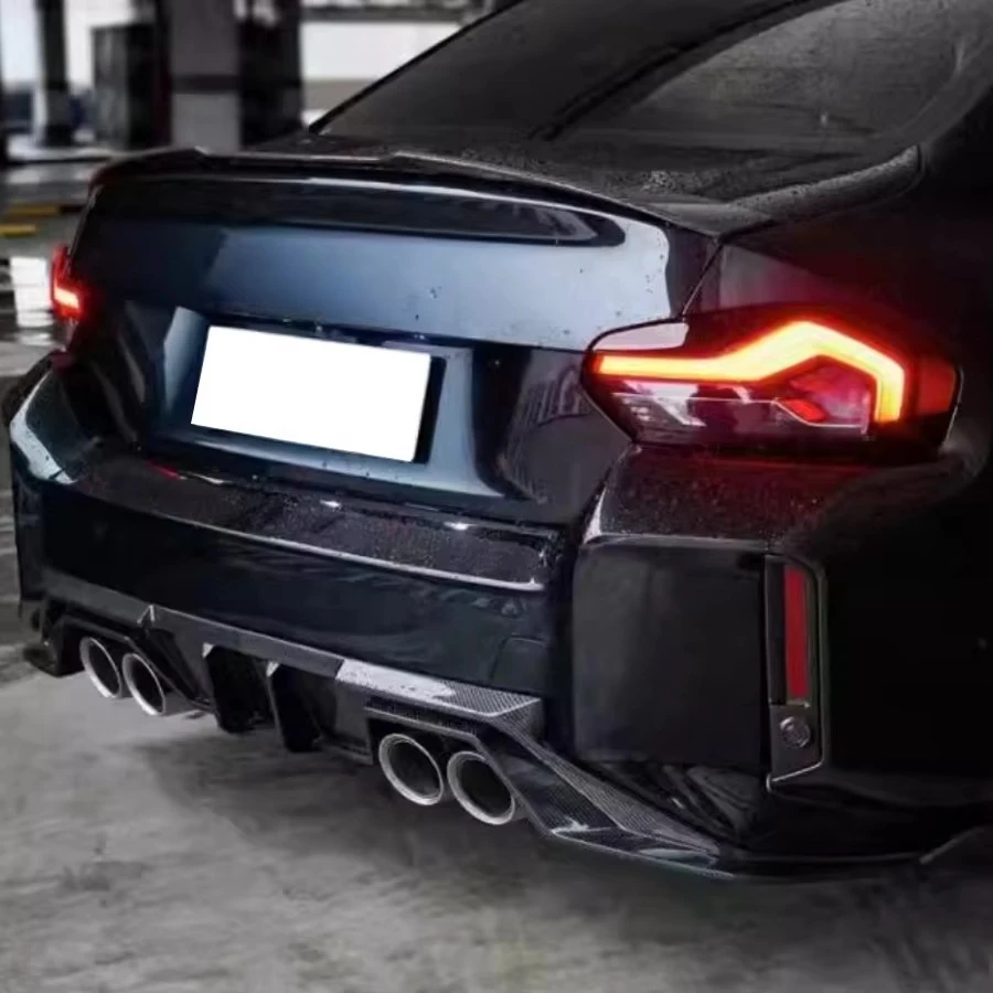 High Quality E Style Carbon Fiber Rear Diffuser for M2 G87 2023+ Rear Bumper Lip Spoiler Splitter Bodykit 4