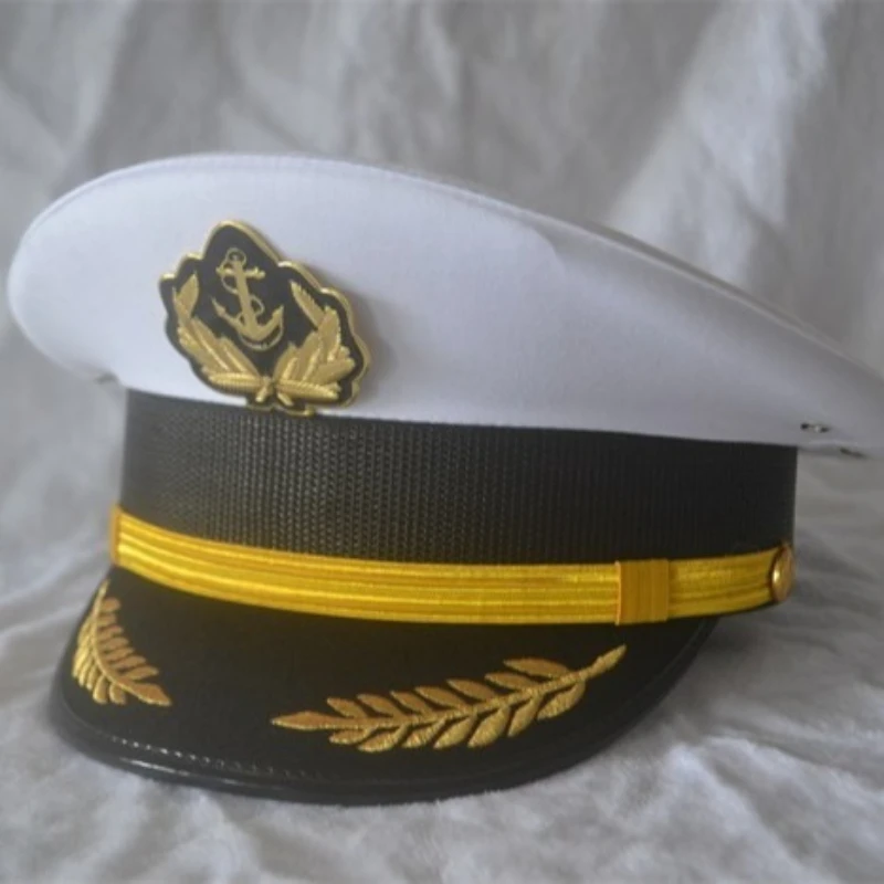 

Парусная шляпа, регулируемая хлопковая белая матросская кепка, классическая темно-синяя фуражка для экипажа, унисекс, на открытом воздухе