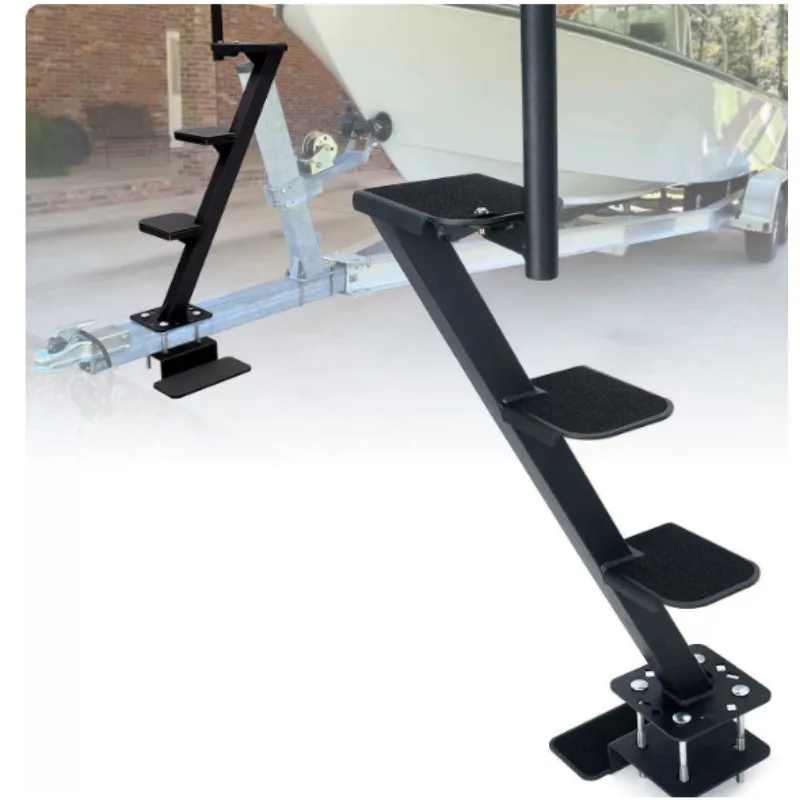 Marine Trailer Step with Handle Non Slip Surface for Most Deep V Trailers