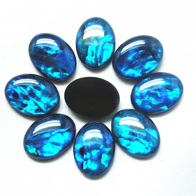 

12 шт. натуральных кабошонов из раковины морского ушка, овальной формы, размер 13x18 мм, синие, для рукоделия, ювелирные компоненты, рассыпные бусины, кабошоны