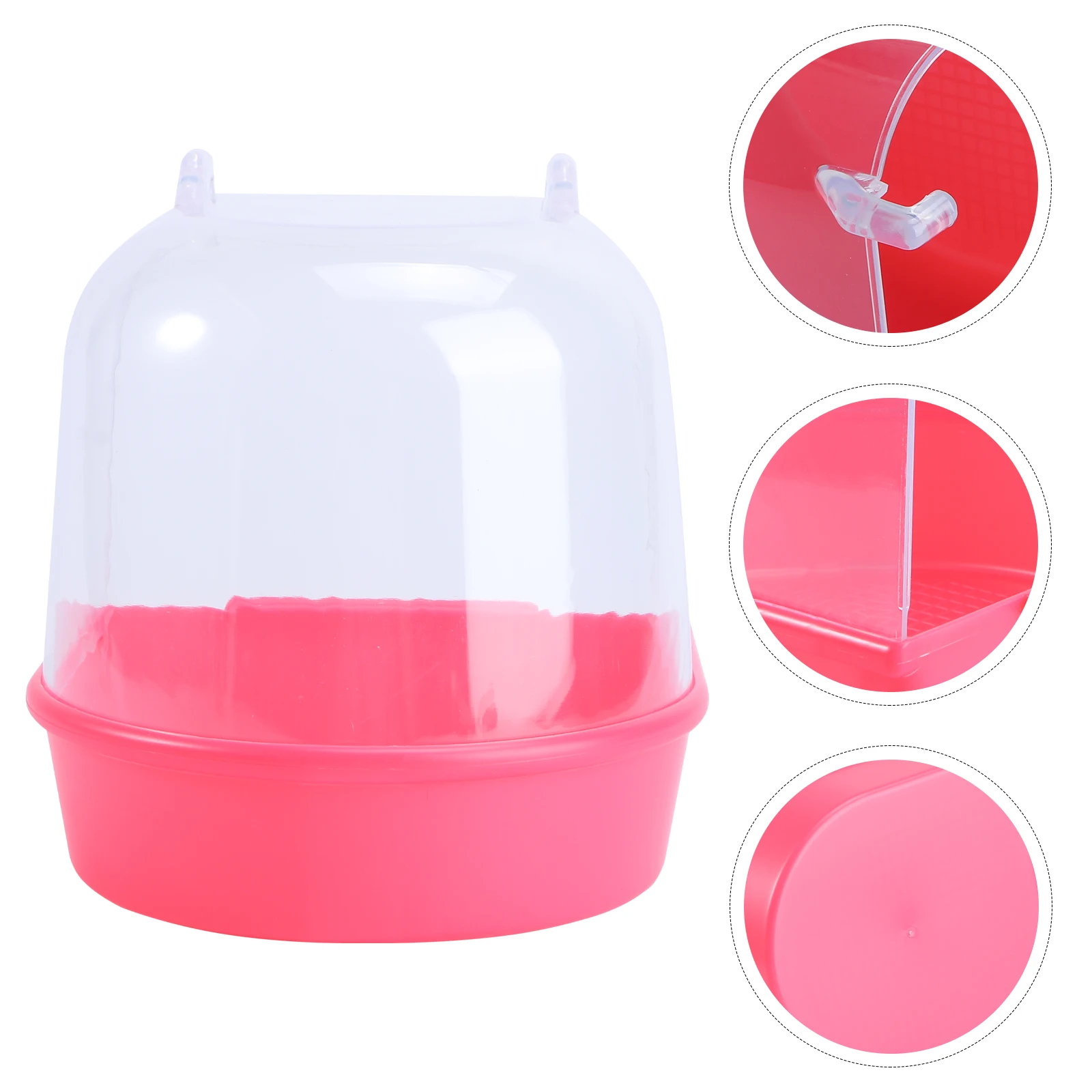 

Parrot Bath Tub Bird Baths Cage outside Bathtub Parrots Bathing Small Birds Plastic Ecofriendly Cage for Canary
