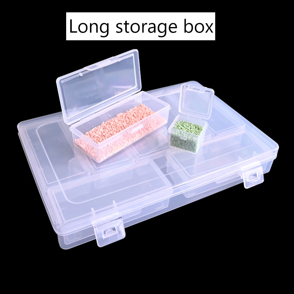 

Long Storage Box Diamond Painting Tool Accessories Plastic Storage Box Jewelry Storage Container 5D Cross Stitch Kit Combination