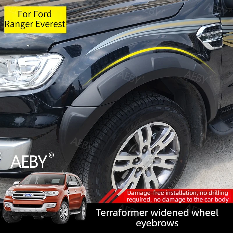 

Для Ford Ranger Everest 2015-2021: расширители колесных арок, накладки на колесные арки, сверхширокие и усиленные, удлиненные крылья, защитные накладки.