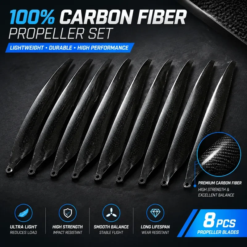 Black Carbon Fiber Propeller for Haoying X13 5620 Plant Protection Drone Paddle Replacement Parts