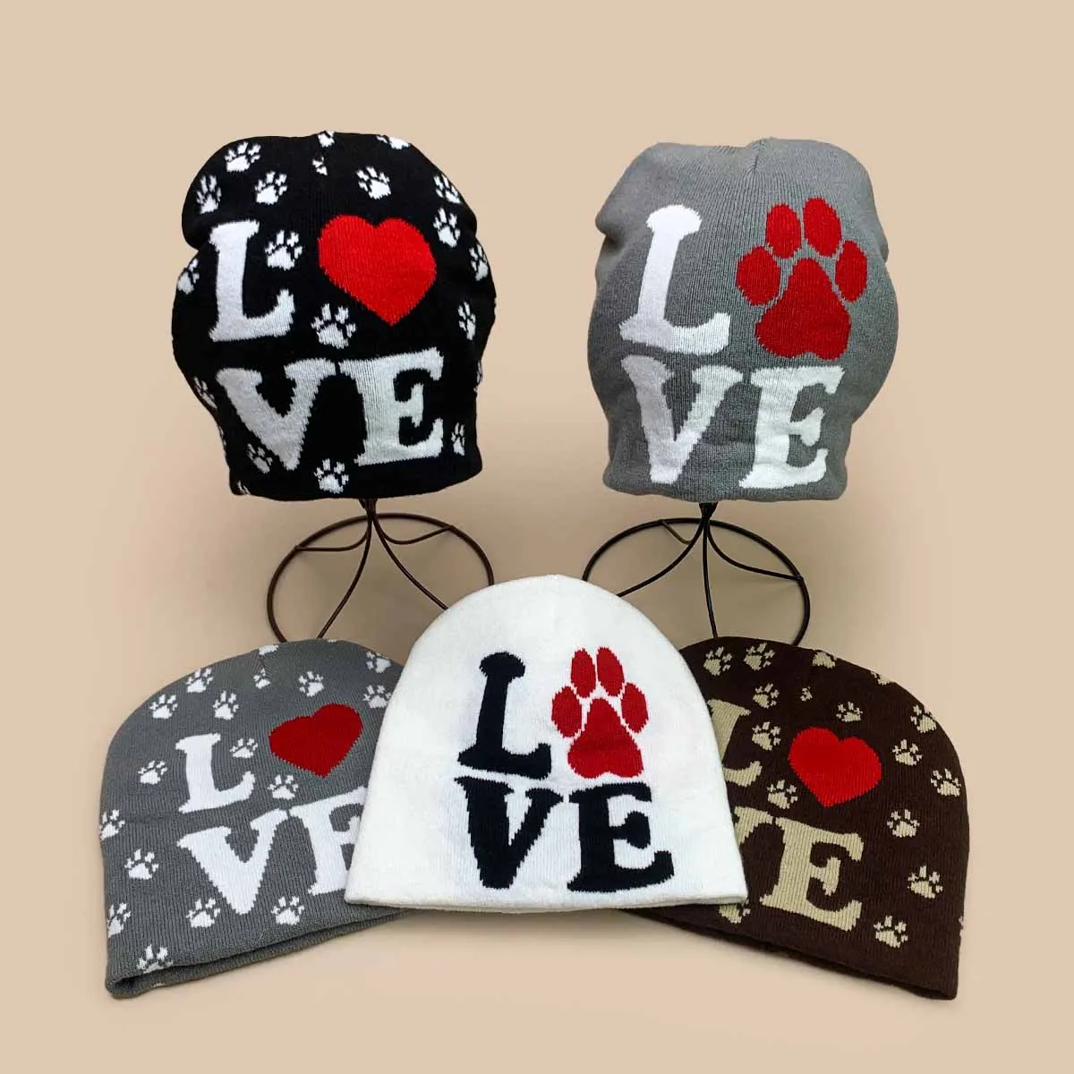 

Jacquard Letters Cat Claw Love Color Block Knitted Hats New Women Warm Hip Hop Fashion Personal Beanies Versatile Outdoor ins
