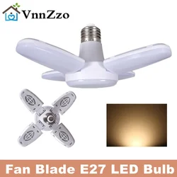 E27 LED ampul VANTİLATÖR PERVANESİ zamanlama lambası AC220V 28W katlanabilir Led ışık ampul Lampada gece ışıkları için ev tavan aydınlatma aydınlatma