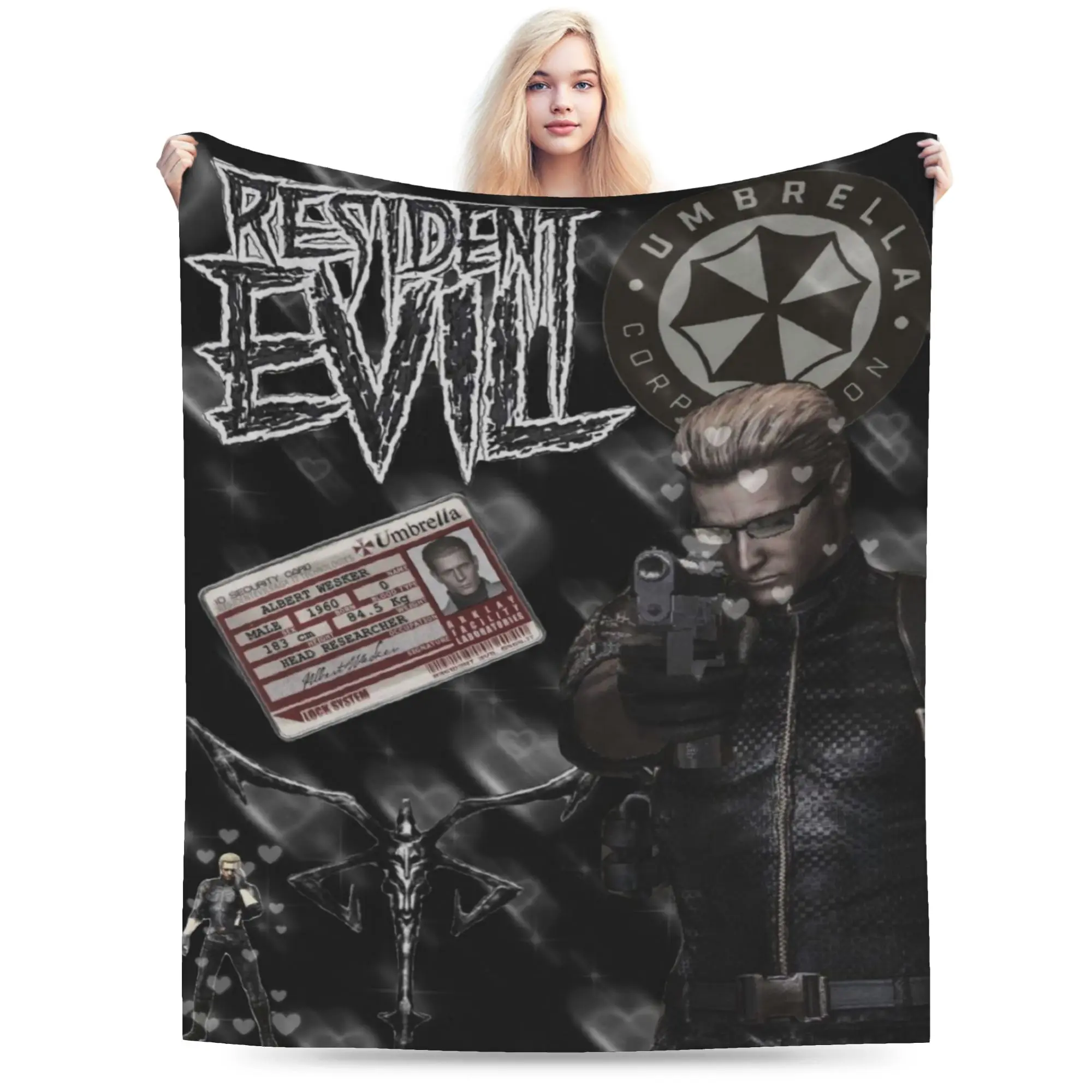 Albert Wesker  Blanket Super Soft Cozy  Throw Blankets for Couch 50x60 Inch Multi-size Rug Piece
