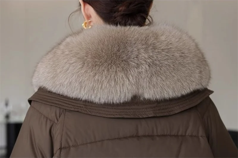 Winter New 2025 Down Cotton Jacket Short Parka Coat Western Korean Version Loose Cotton Jacket Big Fur Collar Thick Overcoat