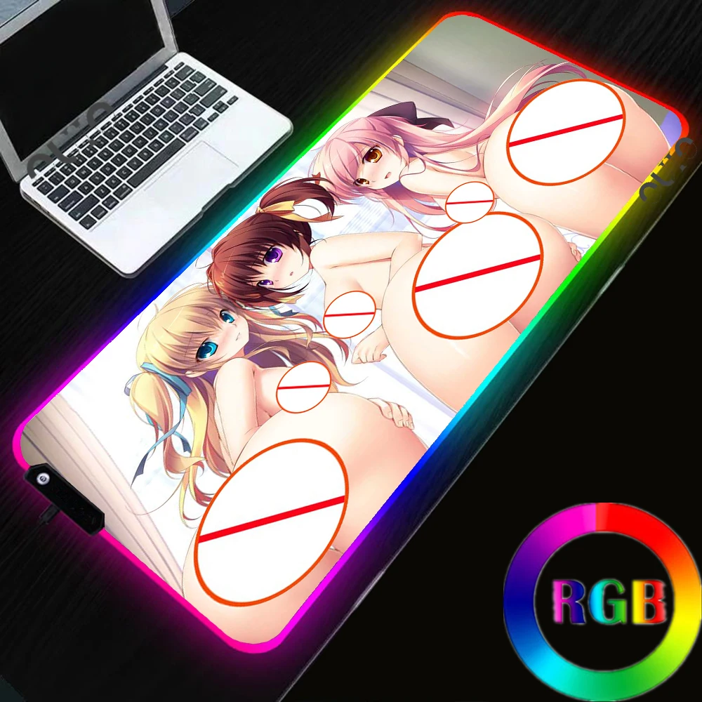 

Uncensored Sexy Naked Mouse Pad Anime Hime-sama Love Life！Gaming Mousepad LED Gamer Accessories Mouse Carpet PC Desk Mat Backlit