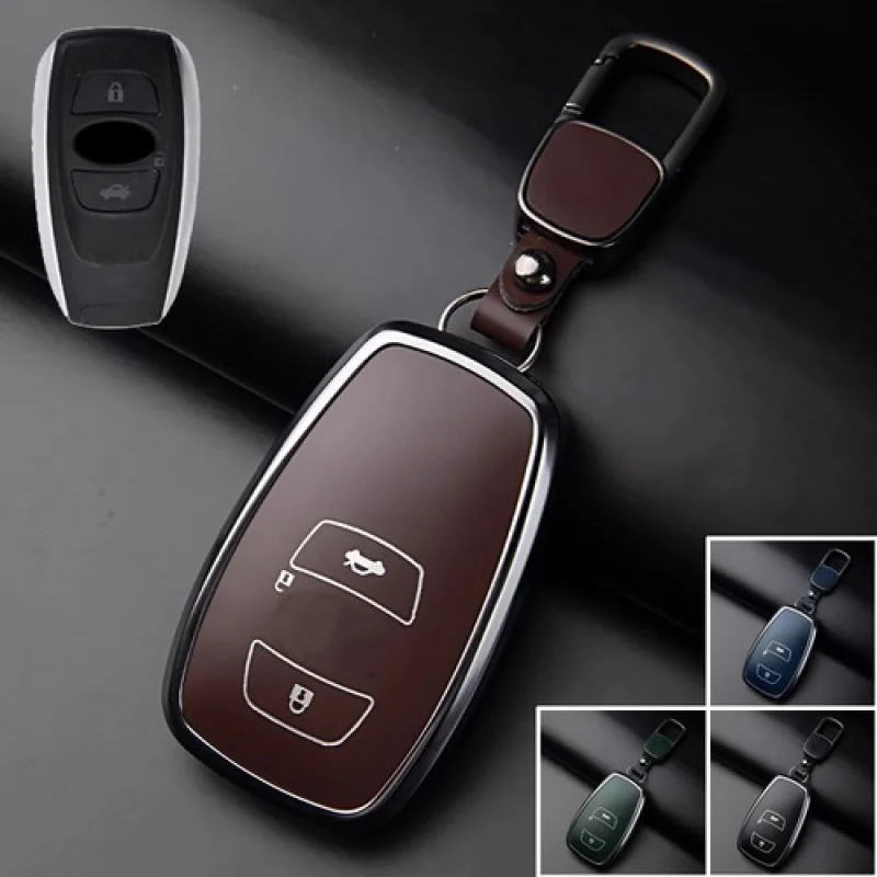 

A+ Zinc Alloy Leather Car Key Case Cover For Subaru Legacy Outback BRZ WRX Forester