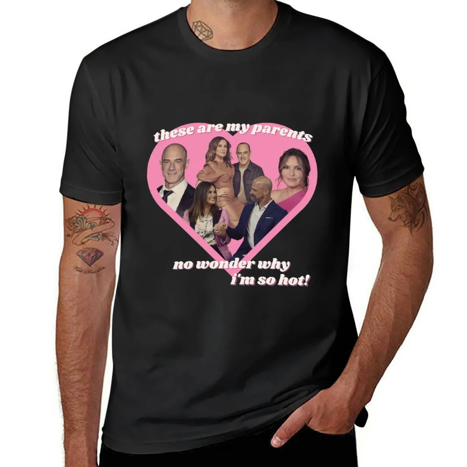 these are my parents (chriska) T-Shirt cute tops funnys Short sleeve tee men t shirt