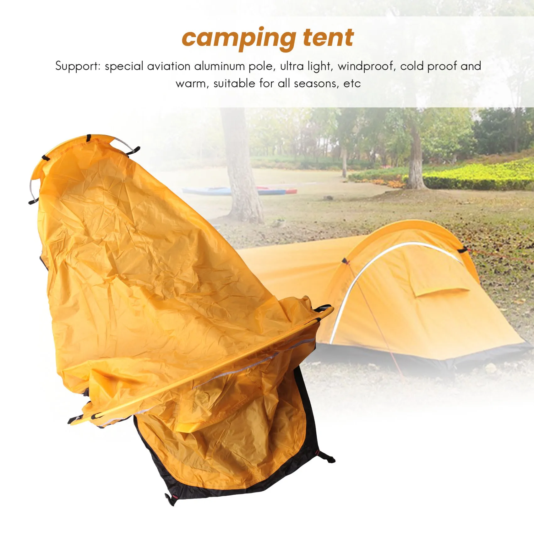 

Lo-ok Сверхлегкая палатка-биващ для одного человека, альпинистская палатка Bivy, водонепроницаемая палатка-биващ для кемпинга, выживания, путешествий