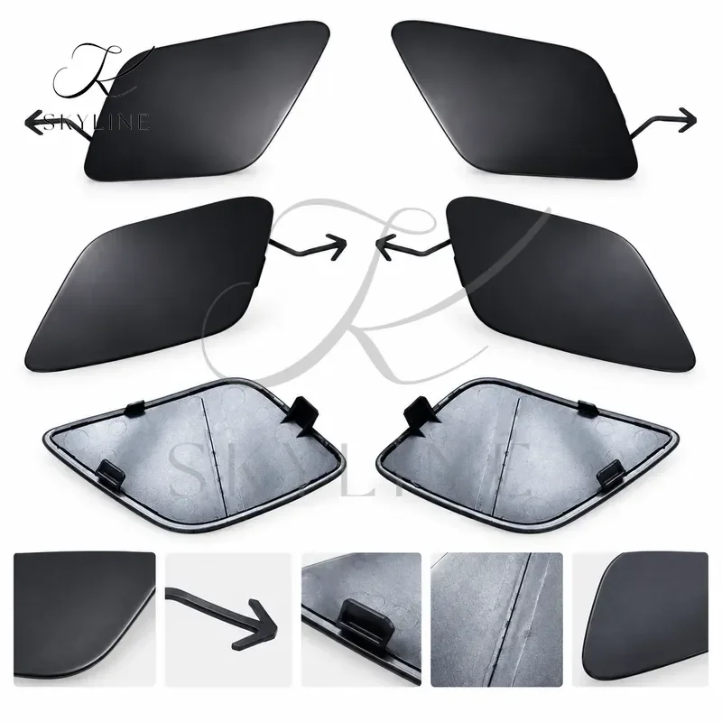Right Front Bumper Tow Hook Cover Cap Plastic Black Fit For Lexus UX200 UX250h UX300 UX260 2021 2020 2019 2018