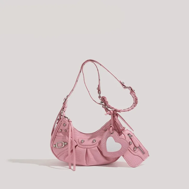 Versatile Armpit Bag Rivets Crossbody Bag for Women Shoulder Bags Purse and Handbags Designer Bag Сумка Женская Bolsos Mujer 가방 image 4