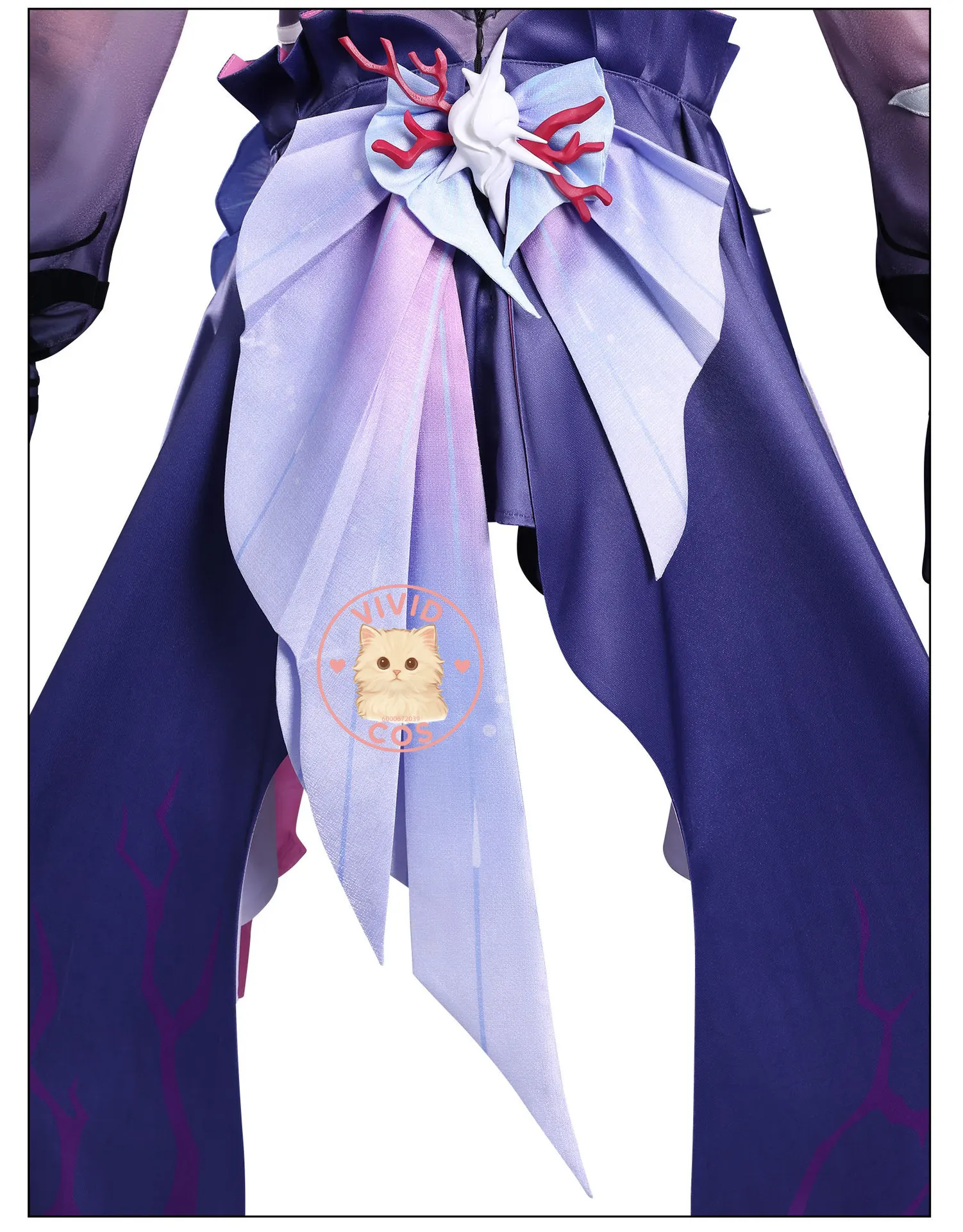 لعبة هونكاي: ستار ريل أزياء تنكرية أنيمي هايسيلينز سخونة لعب الأدوار الزي شعر مستعار فستان أرجواني المرأة كوميك كون بدلات الحفلات #4