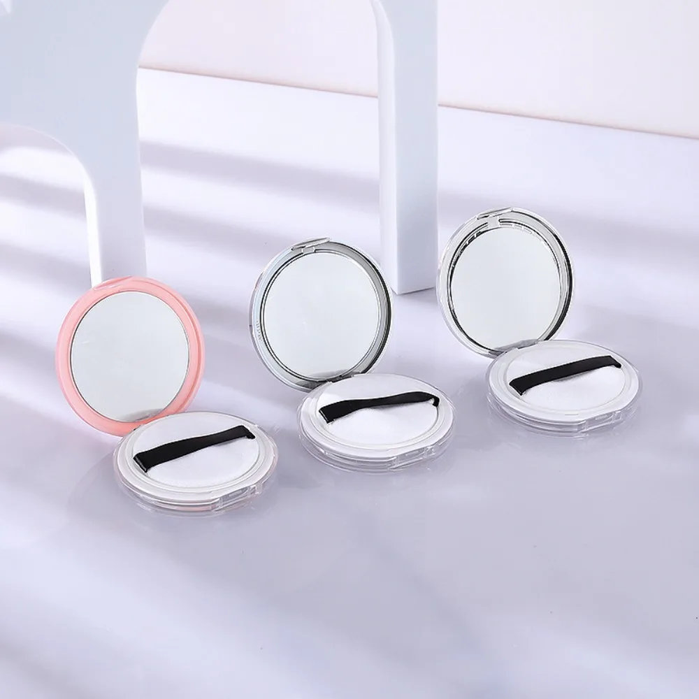 Portable 5g Powder Box Empty with Powder Puff Makeup Jar Ultra-thin Plastic Cosmetics Container Outdoor