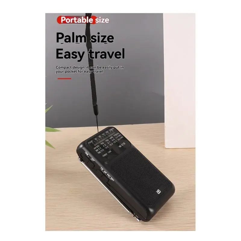 A53M-Emergency Survival Radio W918 Portable Radio Featuring FM/AM/SW Bands Integrated Flashlight Functionality D