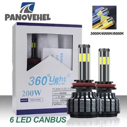 PANOVEHEL Car Light 3200W 4200000LM 6 Side H3 H7 H9 9006/HB4 9005/HB3 H4 H11 H1 H13 Led Headlight Bulb Super Car Light 12V