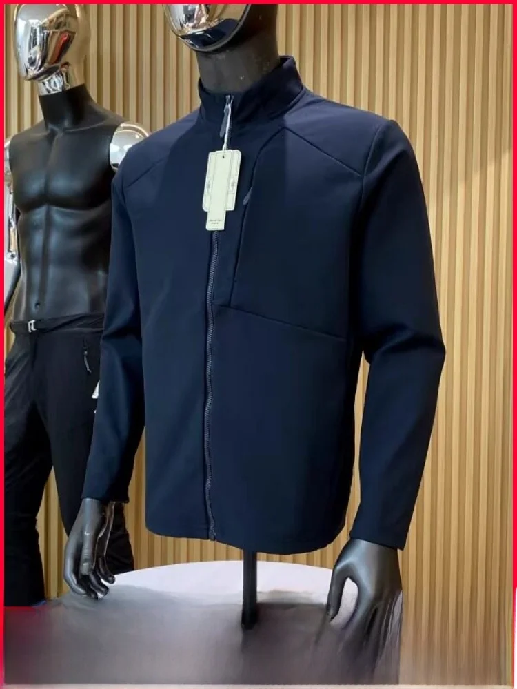 

Men's Casual ell Jaet Stand Collar Windproof Outdoor Autumn Winter Polyester Fiber Zipper Design Faion Urban Sle